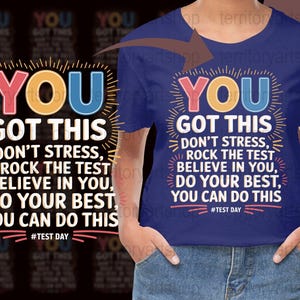 Motivational Test Day Poster Digital Download You Got This Exam Encouragement Printable You Can Do This Instant Download