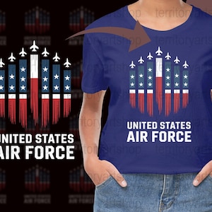 USAF Logo Digital Download, American Flag Inspired Air Force Print, US Air Force Png, Military Clip Art, Patriotic Svg Instant Download