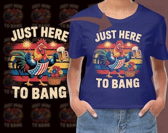 Funny 4th of July Rooster PNG: Patriotic Chicken Clipart (Digital Download)