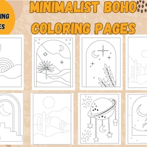 42 Minimalist Scenery Coloring Pages for Adults Printable Coloring Book Boho Coloring Pages Adult Coloring Book Printable adult coloringpage