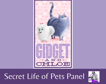 Secret Life of Pets Fabric Panel: Chloe & Gidget, Quilting Cotton