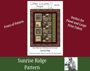 Panel Quilt Pattern: Sunrise Ridge Design (Pillowcase Bonus)