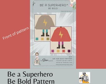 Be A Superhero Cape Quilt Pattern: Be Sew Inspired (Paper Pattern) ~ Gender Neutral