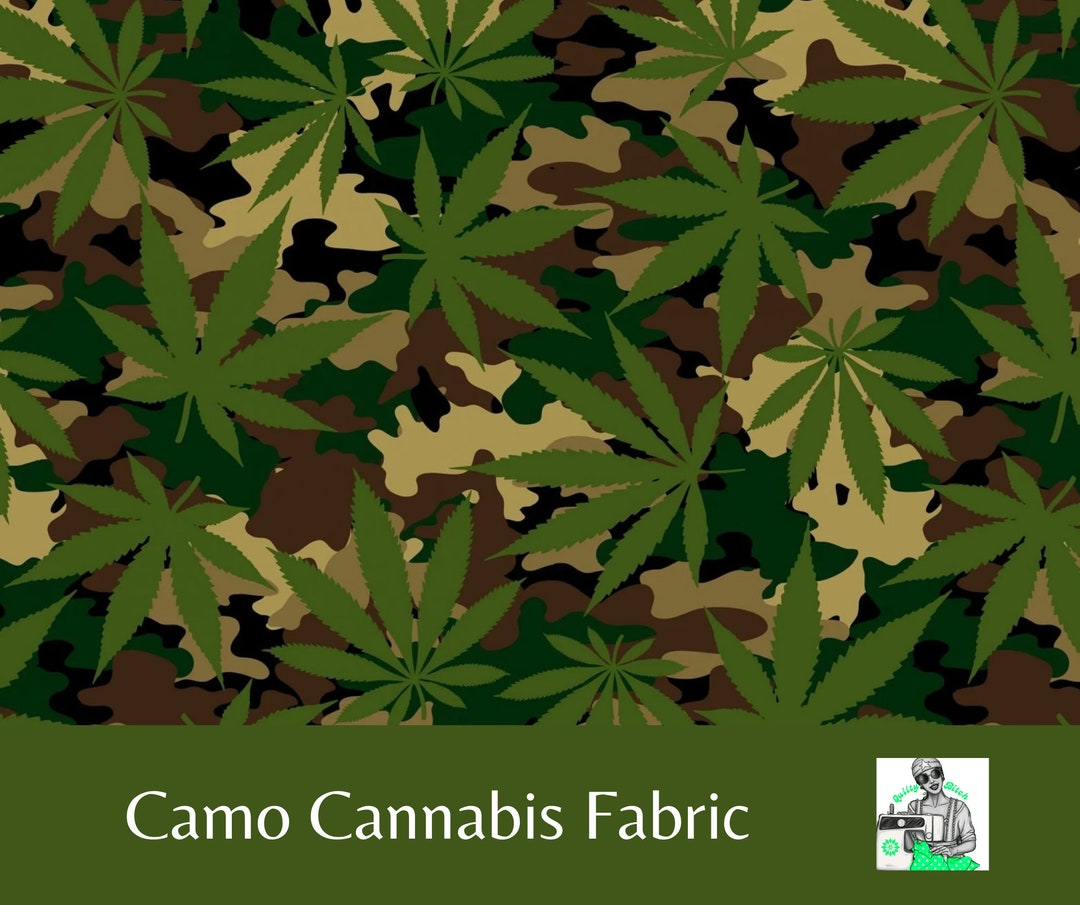 Cannabis Camo Fabric Weed Fabric Marijuana Fabric Etsy