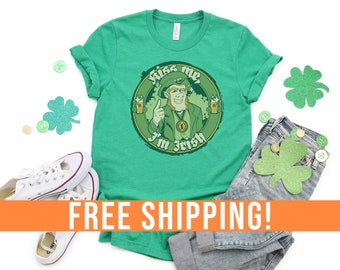 Saint Patrick's Day Shirts, St Paddys Day TShirt, Funny Graphic St Pattys Day Shirt, Kiss Me I'm Irish Front Design Only