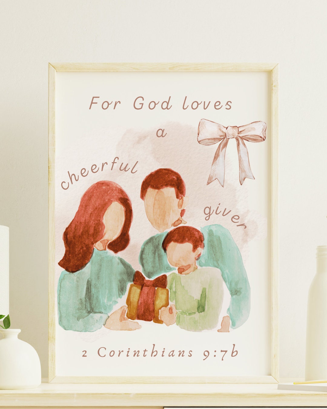 Printable Bible Verse Poster - 2 Corinthians 9:7b - Sized 16x20 - Etsy