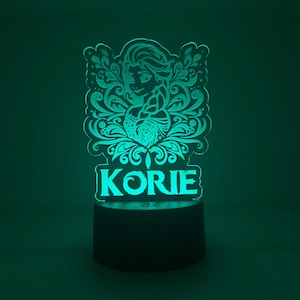 Frozen Elsa Nightlight, Frozen Elsa Gift For Kids, Frozen Elsa Room Decor, Personalized Frozen Elsa Light, Custom Elsa