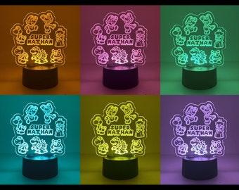 Super-Mario LED Night Light Gift, Super-Mario  Room Decor, Super-Mario Birthday, Super-Mario Room Decor Fans