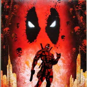 Deadpool Spray paint art - art gifts spray paint - spray art - unique spray paint art - unique spray paint paintings