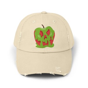 Poison Apple Distressed Cap, Headwear, Hat, Gothic Fashion, Halloween Costume, Vintage Cap, Disney Trip