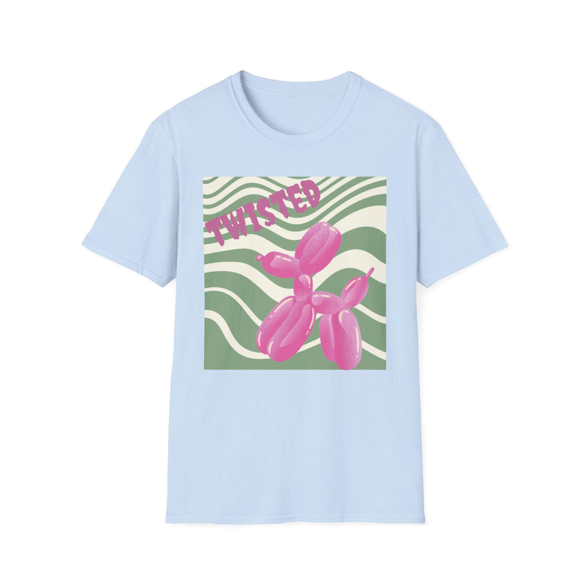 Balloon Animal Unisex Softstyle T-Shirt, Twisted Shirt, Dog Lover Tee, Cute Graphic Top, Birthday Gift