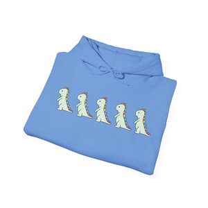 Colorful Dino Hoodie - Cute Dinosaur Sweatshirt - Cozy Unisex Sweatshirt - Gift for Dino Enthusiasts - Adorable Dino Sweatshirt