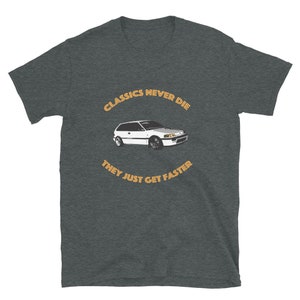 Premium T-shirt Honda Civic Hatchback 88 Honda SI classic car shirt -vintage style shirt