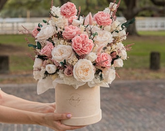 Flowers Bouquet, Preserved Flowers,  Eucalyptus, Eternity roses, Preserved Rose, Roses in vase, Eternal Flower,  Flowers, Mothers Day,  Rose