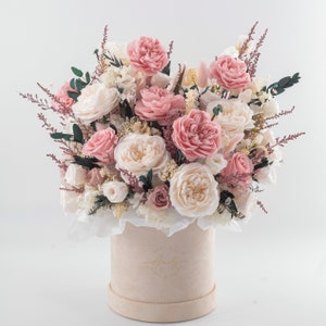 Flowers Bouquet, Preserved Flowers, Eucalyptus, Eternity roses, Preserved Rose, Roses in vase, Eternal Flower, Flowers, Mothers Day, Rose image 3