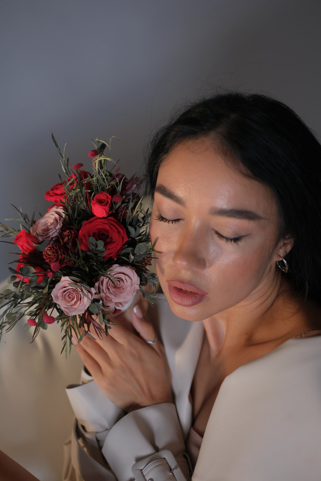 Bouquet Fresh Flowers Preserved Roses Roses in Box Eternity Etsy