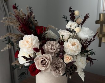 Bouquet Flowers Preserved Forever, Red Preserved Natural Roses, Mother’s Day Gift, Eternal Flowers, Customized Arrangement, Floral Gift