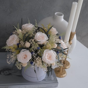 Preserved Peony Rose Bouquet: Floral Arrangement in Box