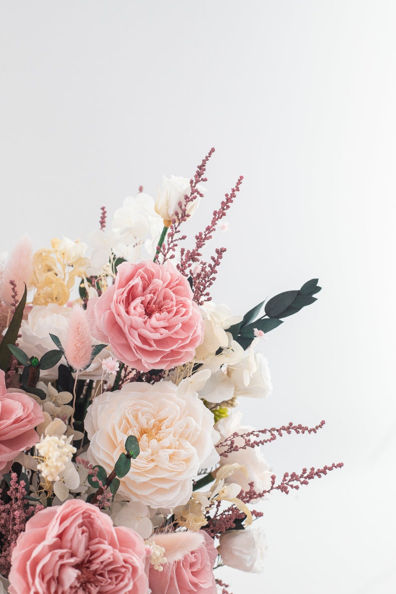 Flowers Bouquet, Preserved Flowers, Eucalyptus, Eternity roses, Preserved Rose, Roses in vase, Eternal Flower, Flowers, Mothers Day, Rose image 6