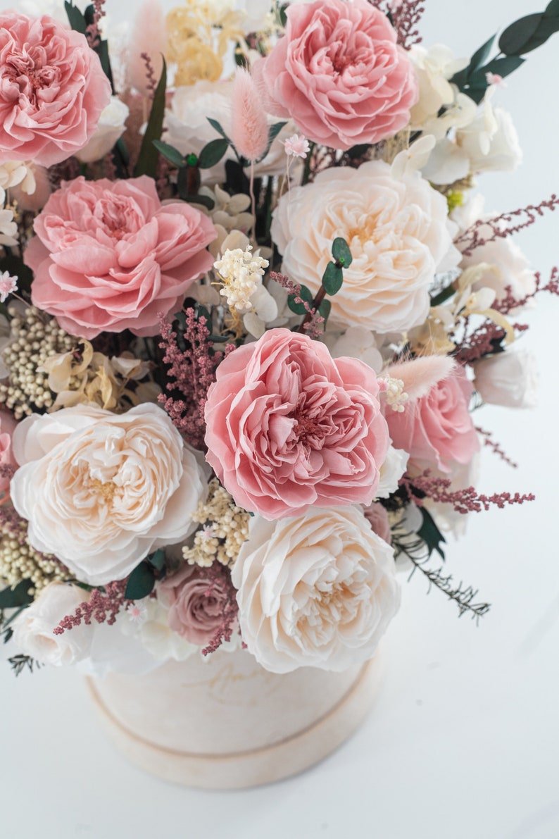 Flowers Bouquet, Preserved Flowers, Eucalyptus, Eternity roses, Preserved Rose, Roses in vase, Eternal Flower, Flowers, Mothers Day, Rose image 5