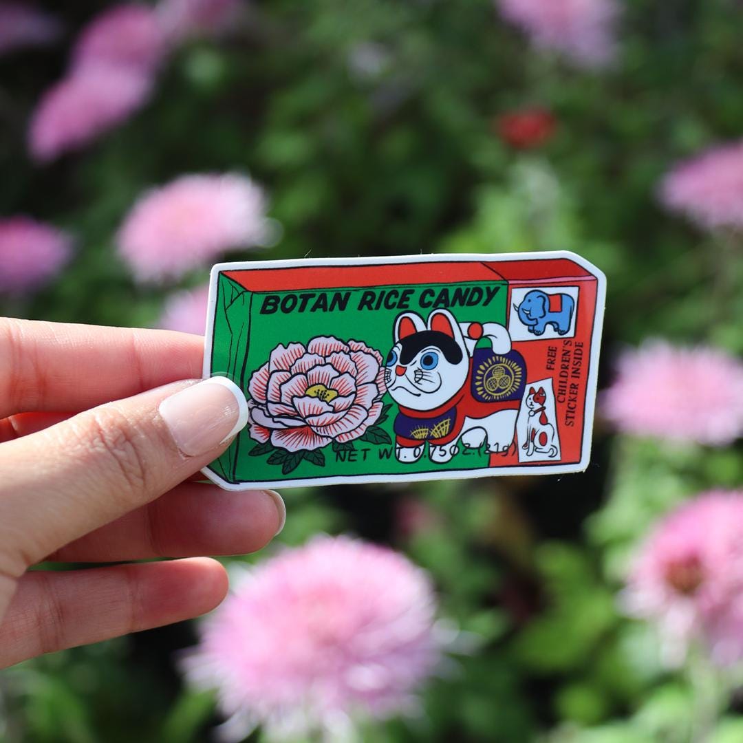 Botan Rice Candy Sticker - Etsy