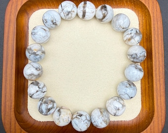 Natural White Opal | 11mm+ | Stretch Bracelet