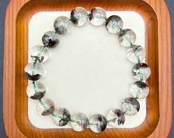 Phantom/Garden Quartz Bracelet (Lodolite) | Natural Inclusions | 11mm | Stretch Bracelet
