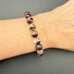 Phantom/Garden Quartz Bracelet (Lodolite) | Natural Inclusions | 10mm | Stretch Bracelet image 8