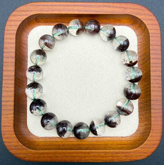 Phantom/Garden Quartz Bracelet (Lodolite) | Natural Inclusions | 10mm | Stretch Bracelet