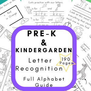 Pre-k & Kindergarten Sonidos de letras Hojas de trabajo del alfabeto, Preparación para el jardín de infantes y Currículo para jardín de infantes