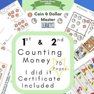 Counting Money Worksheets – Learn U.S. Coins & Values (Grades 1–2)