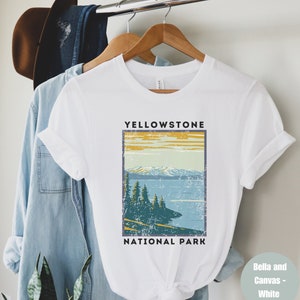 Yellowstone National Park Tshirt, Vintage Boho Graphic Tee, Nationaal Park Shirt, Wandelen Camping Tee, Adventure T-shirt, Retro Distressed Tee