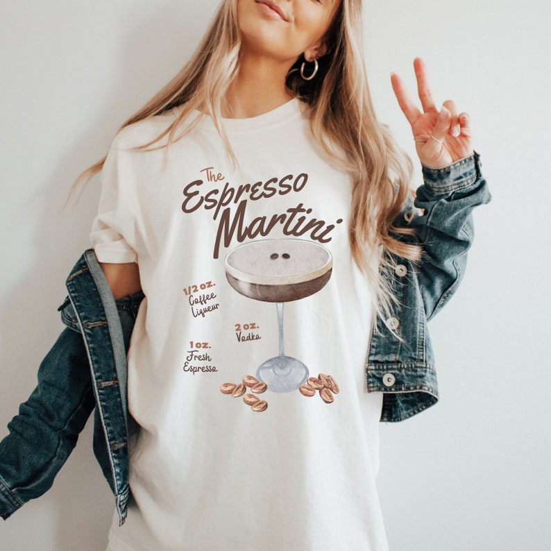Espresso Martini Tshirt, Retro Espresso Martini Shirt, Vintage