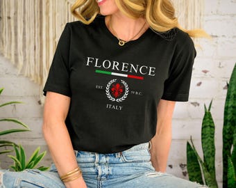 Florence Italy Tshirt, Travel To Italy Shirt, Florentine Italy, Gift for Travel Lover, Italian Crewneck, Florence Minimalist Shirt, Italy