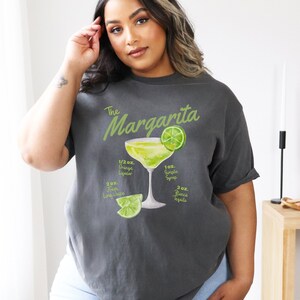 Maglietta Divertente Puzzletee Cocktail Margarita: T-Shirt Uomo Donna Con Ingredienti, Idea Regalo Originale, Cotone, Stampa Italiana