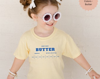 Youth Butter T-shirt, Kids Funny Baking shirt, Baker Gift, Butter Lover Tee, Foodie Gift, Comfort Colors Tshirt, Stick of Butter, Baker Tee