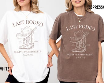 Custom Rodeo Bachelorette Party Shirts, Nashville Bach Shirts, Last Rodeo Shirt, Western Bachelorette Shirts, Country Cowgirl Bach Shirts