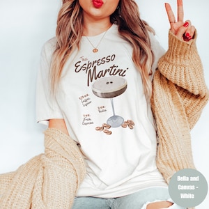 Espresso Martini T-shirt, Retro Espresso Martini Shirt, Vintage Cocktail Tshirt, Bachelorette Party Shirts, Signature Cocktail Tshirts