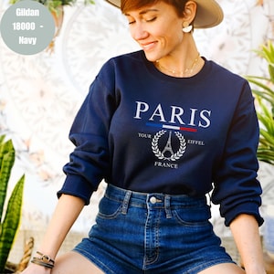 Paris France Sweatshirt, Travel To France Shirt, Eiffel Tower Sweatshirt, Tour Eiffel Sweatshirt, Gift for Travel Lover, Parisian Crewneck