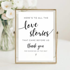 To All the Love Stories That Came Before Us Sign, Generations of Love Signage, Wedding Memory Sign, Memorial Table Decor, Love Stories Sign