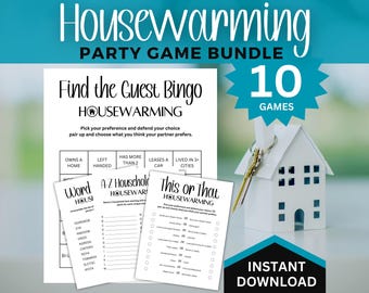 Housewarming Games Bundle, New House Party Game, Housewarming Party Games, Funny Housewarming Game Party, New Home Owner, Printable Games