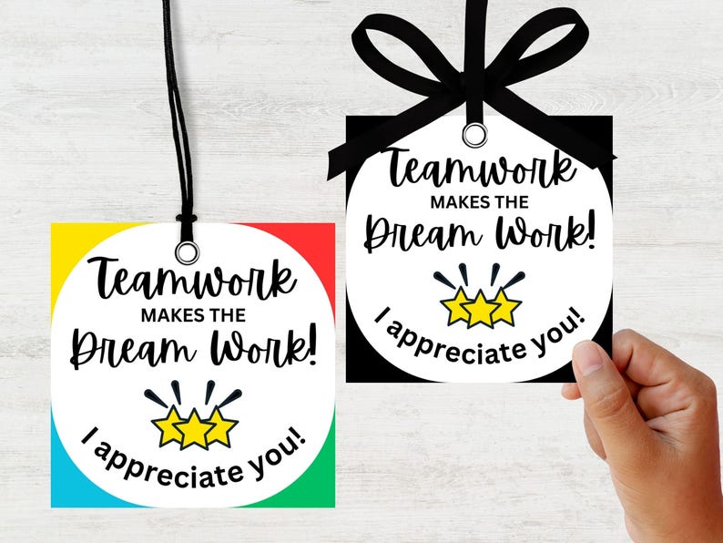 Employee Thank You Gift Tag, Printable Appreciation Tag, Coworker Gift ...