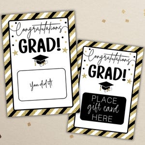 Graduation Gift Card Holder, Printable Graduation Card, Class of 2025 Graduation Gift, Grad Gift Card, Last Minute Gift, Congrats Grad Gift