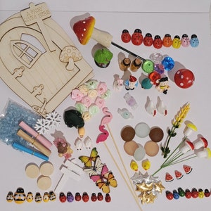 Bulk 110-delige startfeeset, fantasie en fantasiespel. Adopteer een schattige fee met geboorteakte. Diy sprookjestuin. Cadeaus voor kinderen