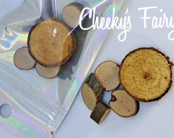 Fairy accessories, wooden slices for fairy gardens and imagination play, creative play