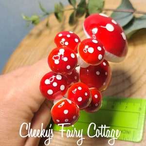 Fairy accessories, foam painted toad stools for fairy gardens and imagination play, creative play, mushroom, miniatures, kids activities
