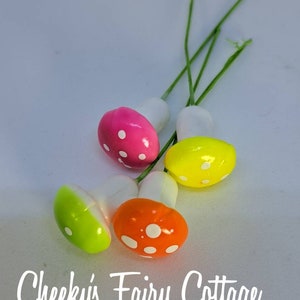 Fairy accessories, foam painted toad stools for fairy gardens and imagination play, creative play, mushroom, miniatures, kids activities