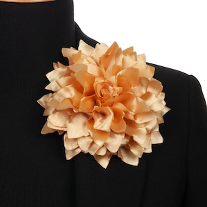 Fabric Flower Brooch, Floral pin in different colors, Handmade Big Flower Shoulder Pin For Women