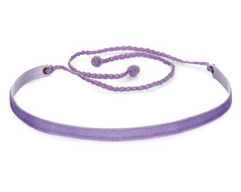 Purple Choker Collar Velvet For Women, Purple Ribbon Choker Necklace