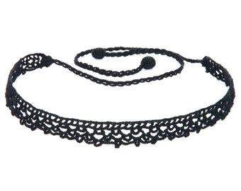Handmade choker collar, lace fantasy necklace choker, Burgundy victorian lace choker